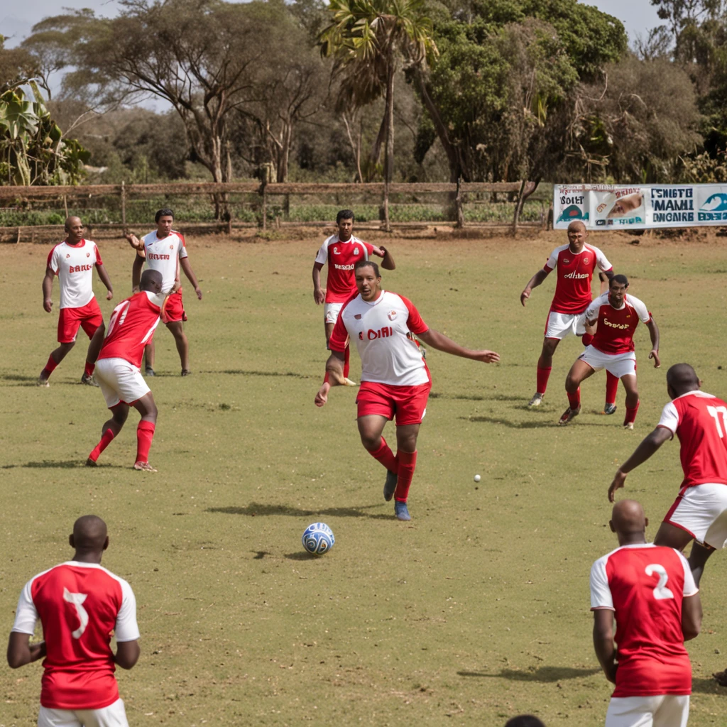 Gere uma imagem que retrate um campo de jogo onde os Maias jogavam o "polka talk", with players using their hips and knees to pass the ball through a ring.
Create a visual representation of the moment when the captain of the losing team presents his head to the winning captain, com elementos maias e cerimoniais.