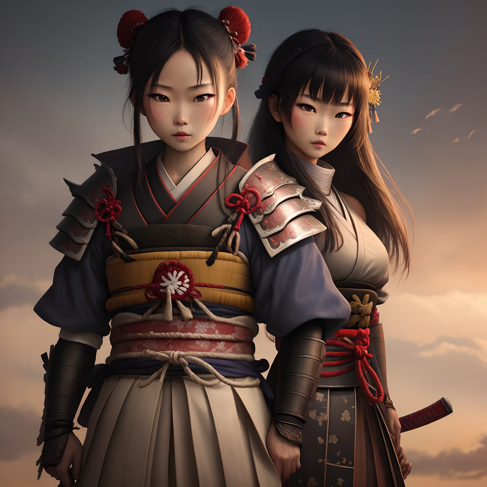 Samurai, girl