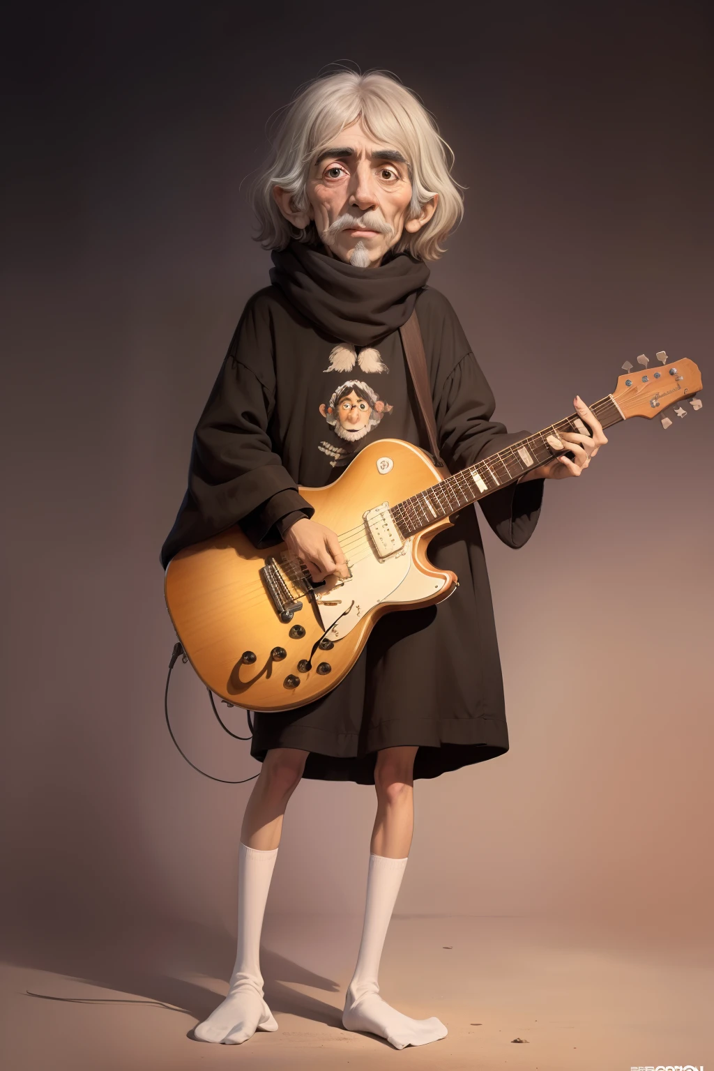 George Harrison, As a sock puppet,concept art, 4k