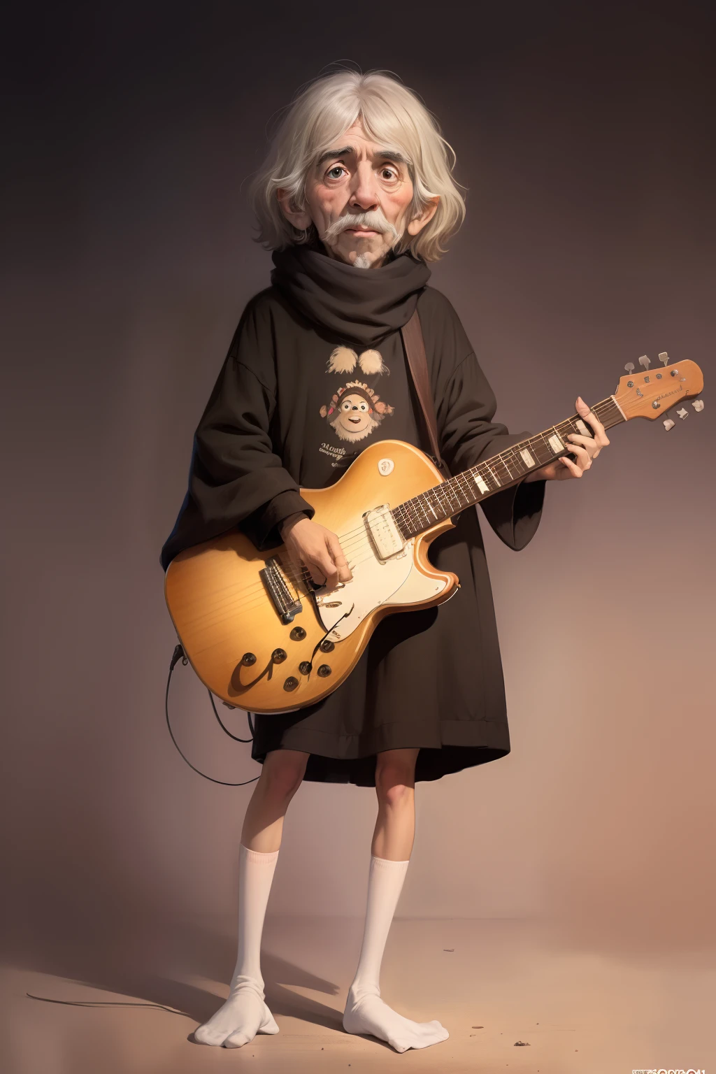 George Harrison, As a sock puppet,concept art, 4k