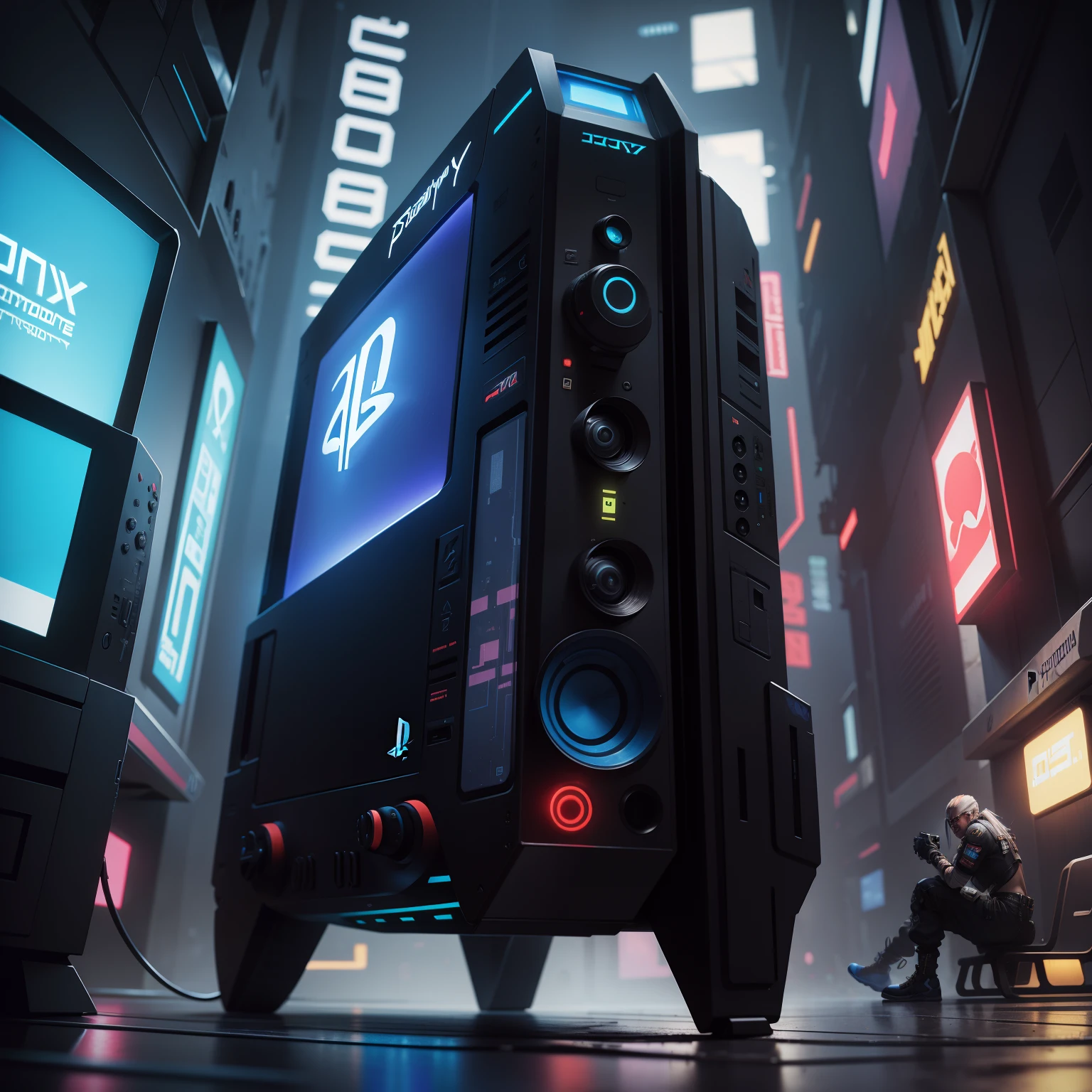 Cyberpunk futurista do Playstation 6