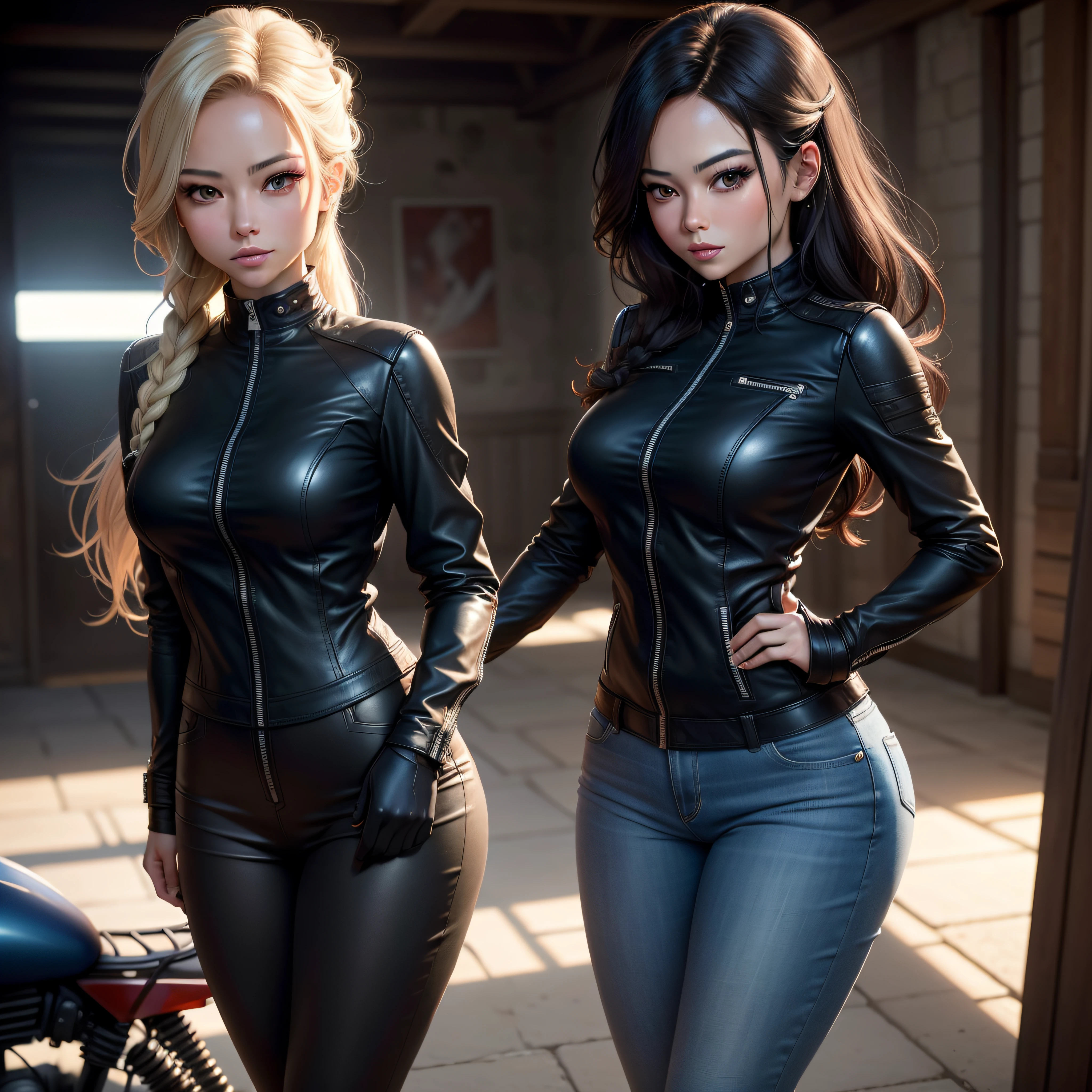 Naked leather jacket huge tit a smile girl with younggirl a beauty girl top-quality masterpiece 超A high resolution leather pant Long beautiful a girl