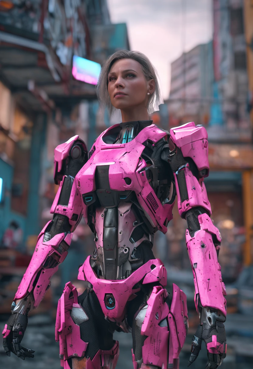 ((Melhor Qualidade)), ((Obra-prima)), (Muito Detalhado:1.3), 3D, Shitu-mecha, Beautiful cyberpunk woman with her pink mecha in the ruins of a city in the forgotten war, Tecnologia antiga, HDR (High Dynamic Range), ray tracing, NVIDIA RTX, Super Resolution, unreal 5, espalhamento subsuperficial, textura PBR, Post-processing, anisotropic filtering, profundidade de campo, Maximum Sharpness and Sharpness, textura multicamadas, albedo e mapas de destaque, surface shading, Precise simulation of light-material interactions, perfectly proportions, octane rendering, Duotone Lighting, ISO baixo, white-balance, rule of thirds, ampla abertura, 8K RAW, subpixels eficientes, Subpixel convolution, luminescent particles, espalhamento de luz, efeito Tyndall