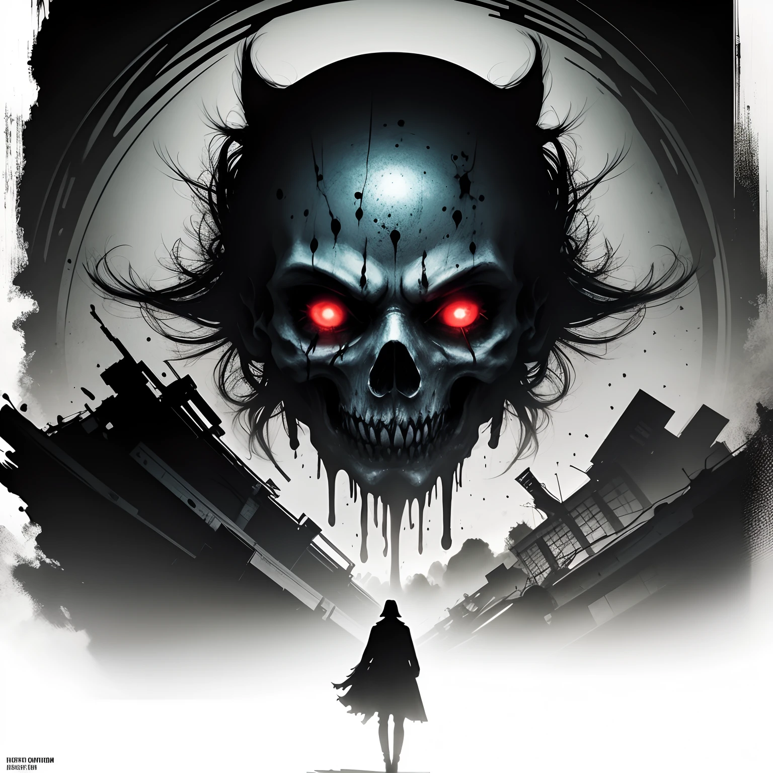 logo for a horror story you tube channel with no writing --auto