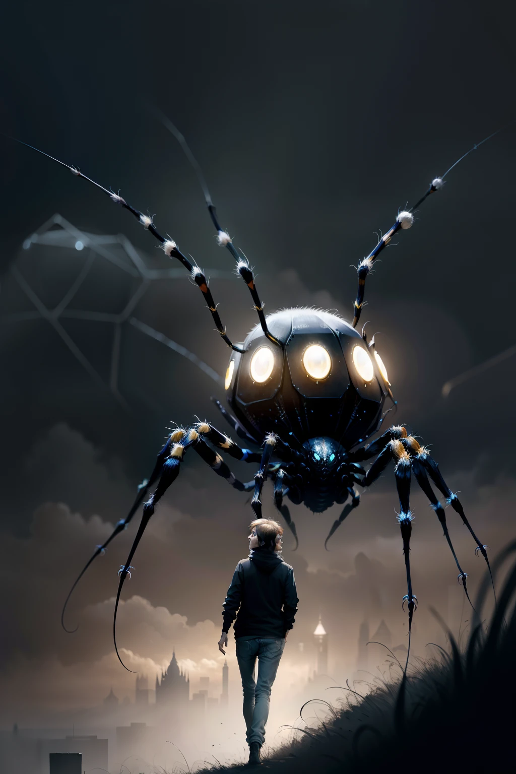 Paul McCartney, spider, concept art, 4k