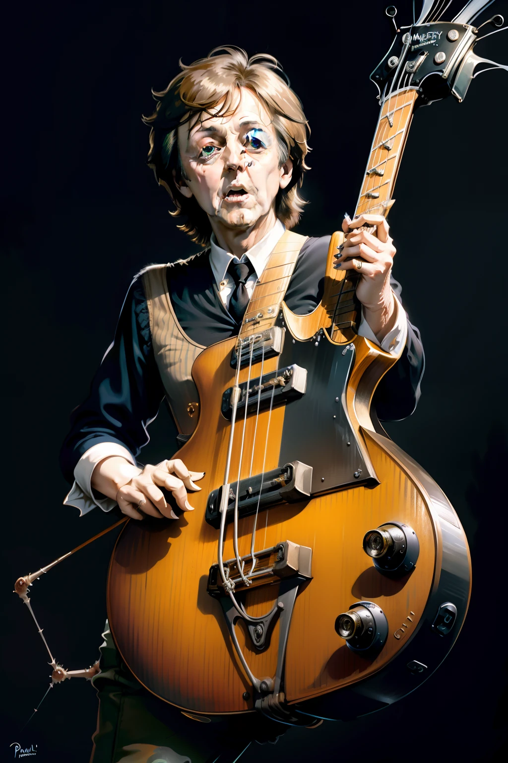 Paul McCartney, spider, concept art, 4k