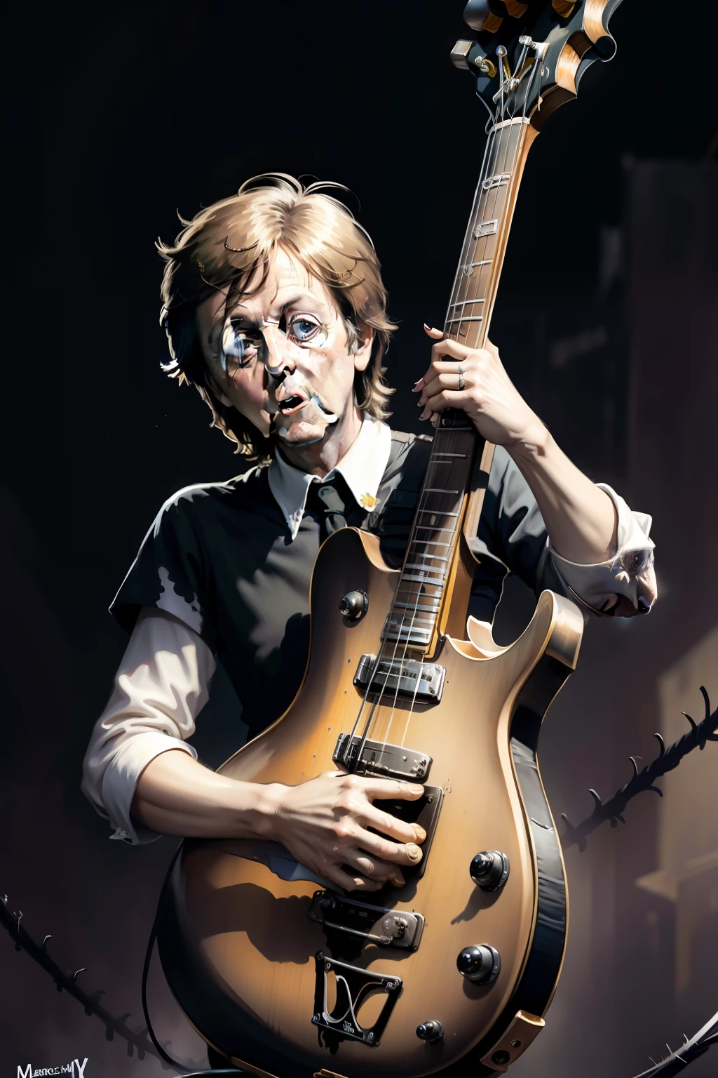 Paul McCartney, spider, concept art, 4k