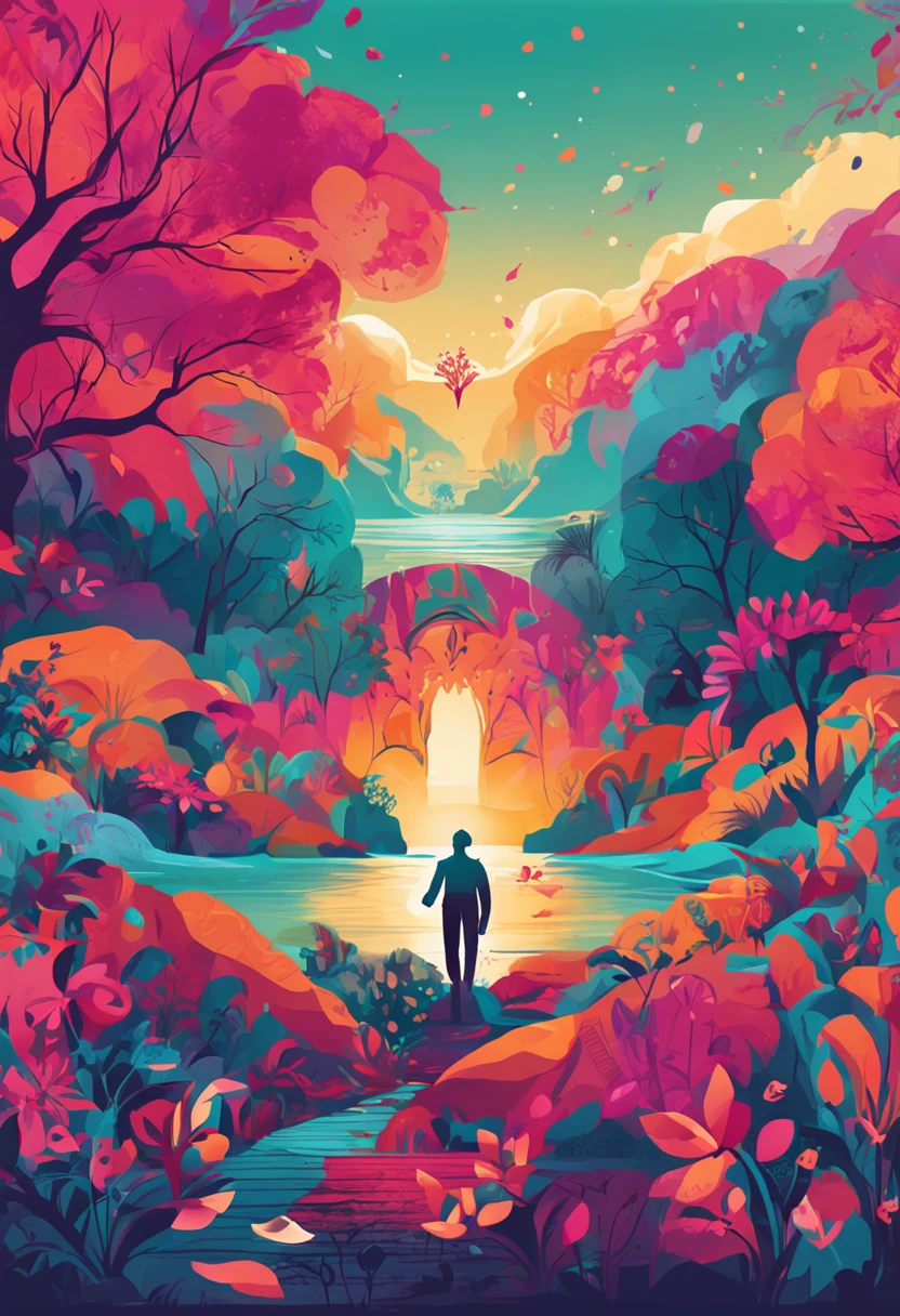 "A serene depiction of a vibrant heart illuminating vitality and well-being."
