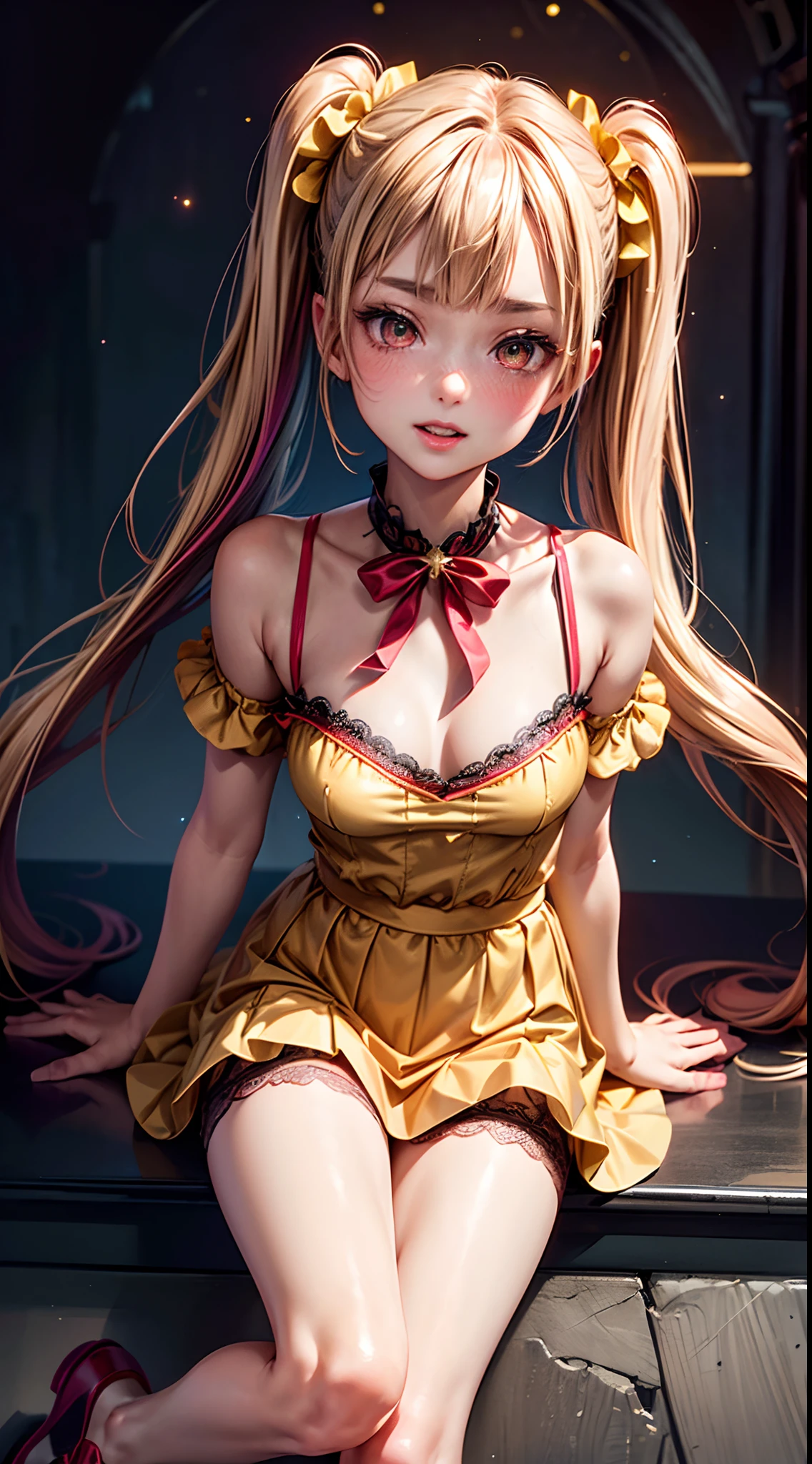 anime girl with long blonde hair and a brown dress, smooth anime cg art, render of a cute 3d anime girl, splash art anime , 3d anime girl, cute anime waifu in a nice dress, photorealistic anime girl render, cute anime girl, render of april, anime styled 3d, anime style 4 k, loligital anime art