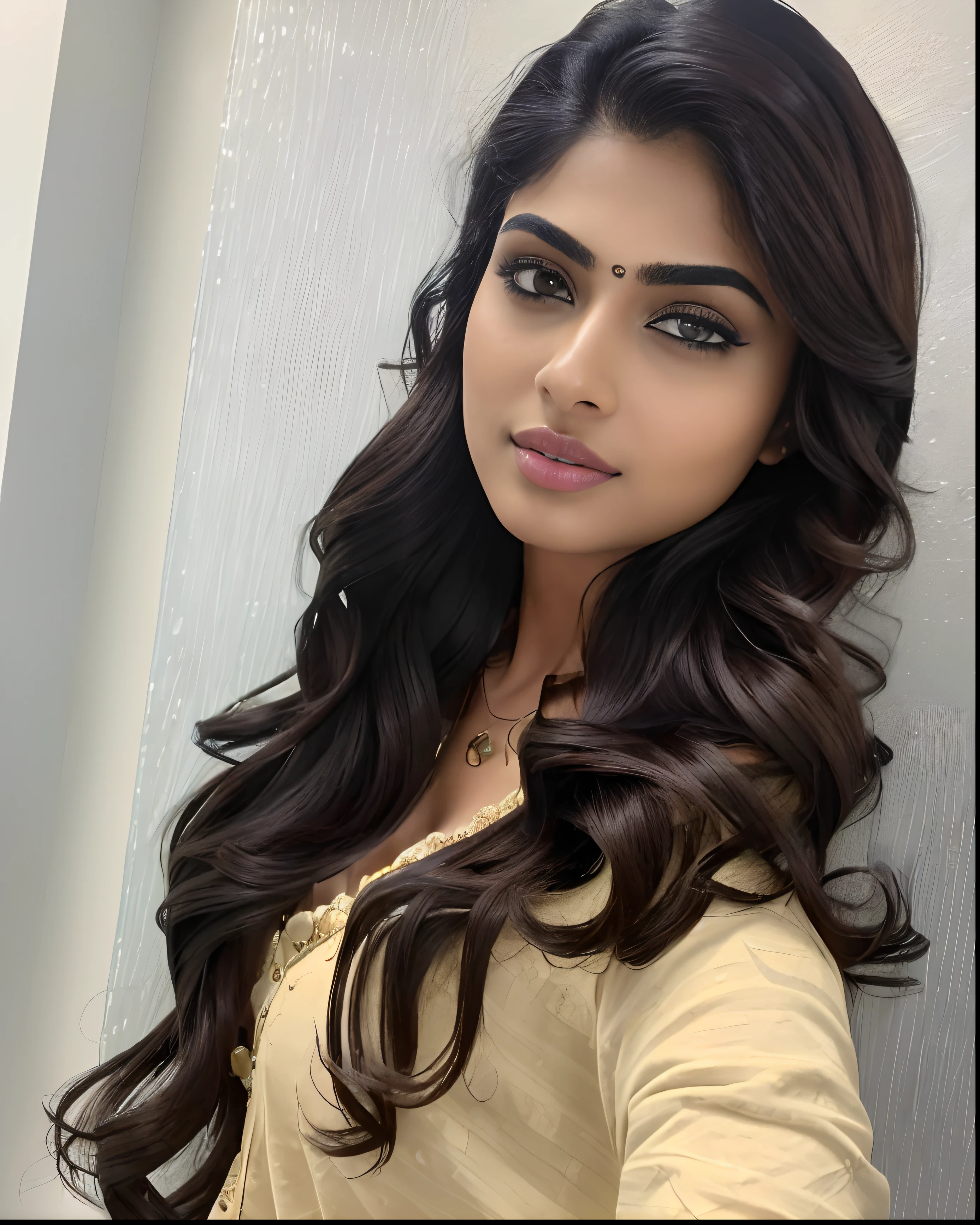 (Best Quality, 8k, 32k, Masterpiece, UHD:1.5), Photo of Attractive indian female model , 1 Girl, (gigantic Boobs:1.2), (short wavy hair), Abs, Perfect Body, Ultra Detailed Face, Detailed Lips, Fine Eyes, double eyelids, pajamas, on the bed, (seductive), ((aroused:1.5)),  big breasts, healthy body, sexy figure