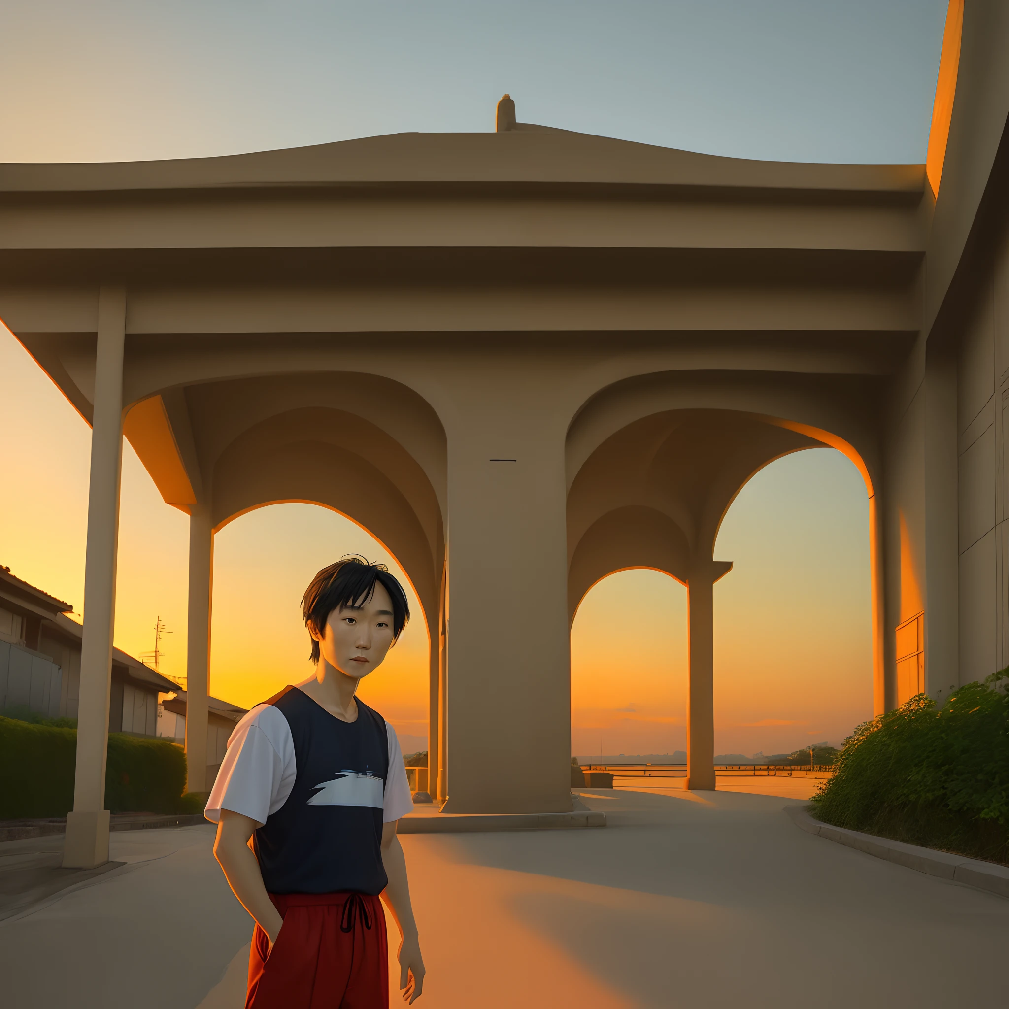 Gao Leng man watching the face of the sunset anime Stephen Chow