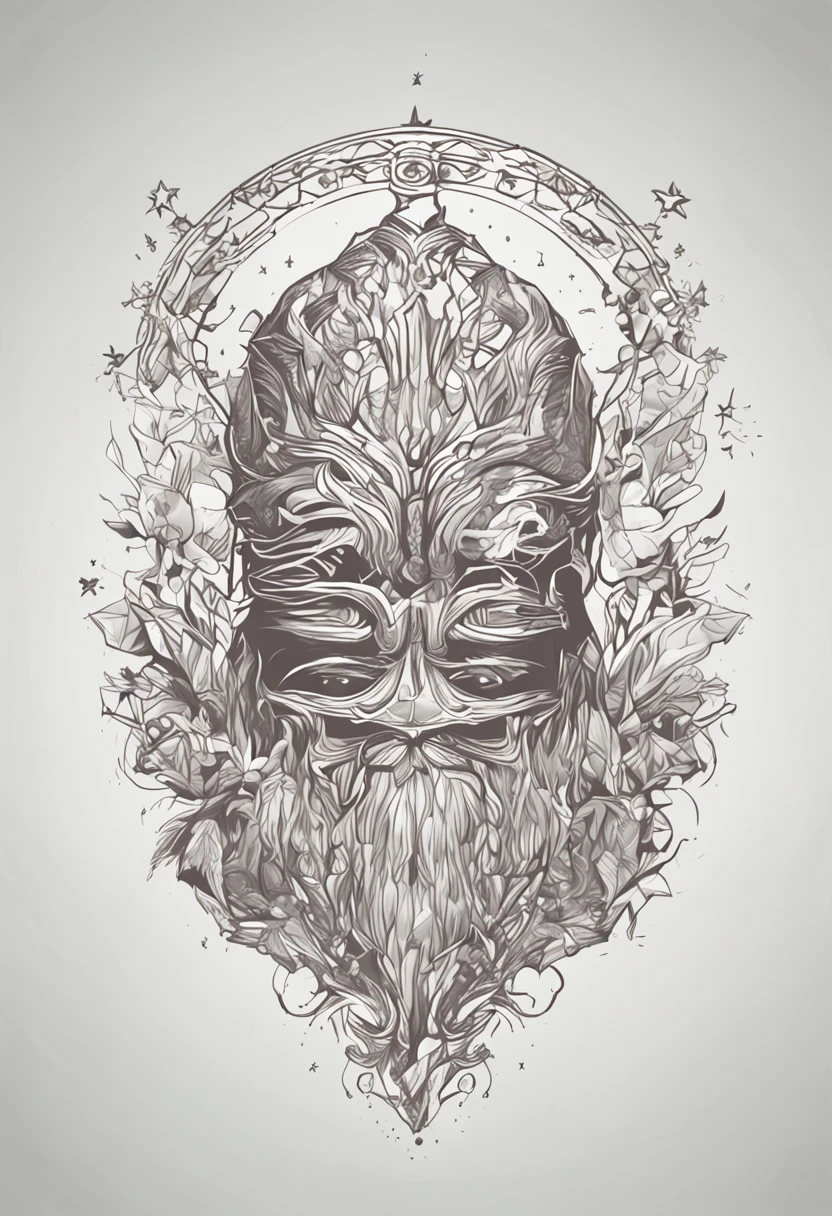 vector art illustration , Frontal, Magic, Crisp design, liso, monochrome white color , respingo de magia negra, design de camisetas, no estilo do Studio Ghibli, cores tetradicas pastel, Arte vetorial 3D, fofo, arte de fantasia, efeito aquarela, Bokeh, Adobe Illustrator, hand-drawn, pintura digital, baixo-poli, soft lighting, scenic view, isometric style, retro aesthetics, focado no personagem, 4k resolution, Photorealistic rendering, usando o Cinema 4D, de frente, Logo, valorant, Motor irreal , elegante, illustration, Chamas brancas , fogo azul, pixelizado, oil paint