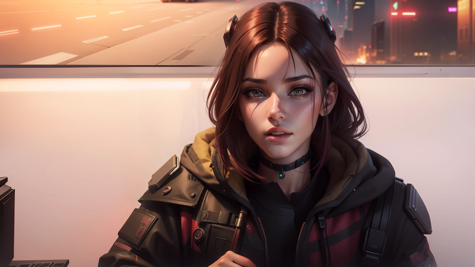 Cyberpunk beautiful girl realistic hot sexy change background 8k