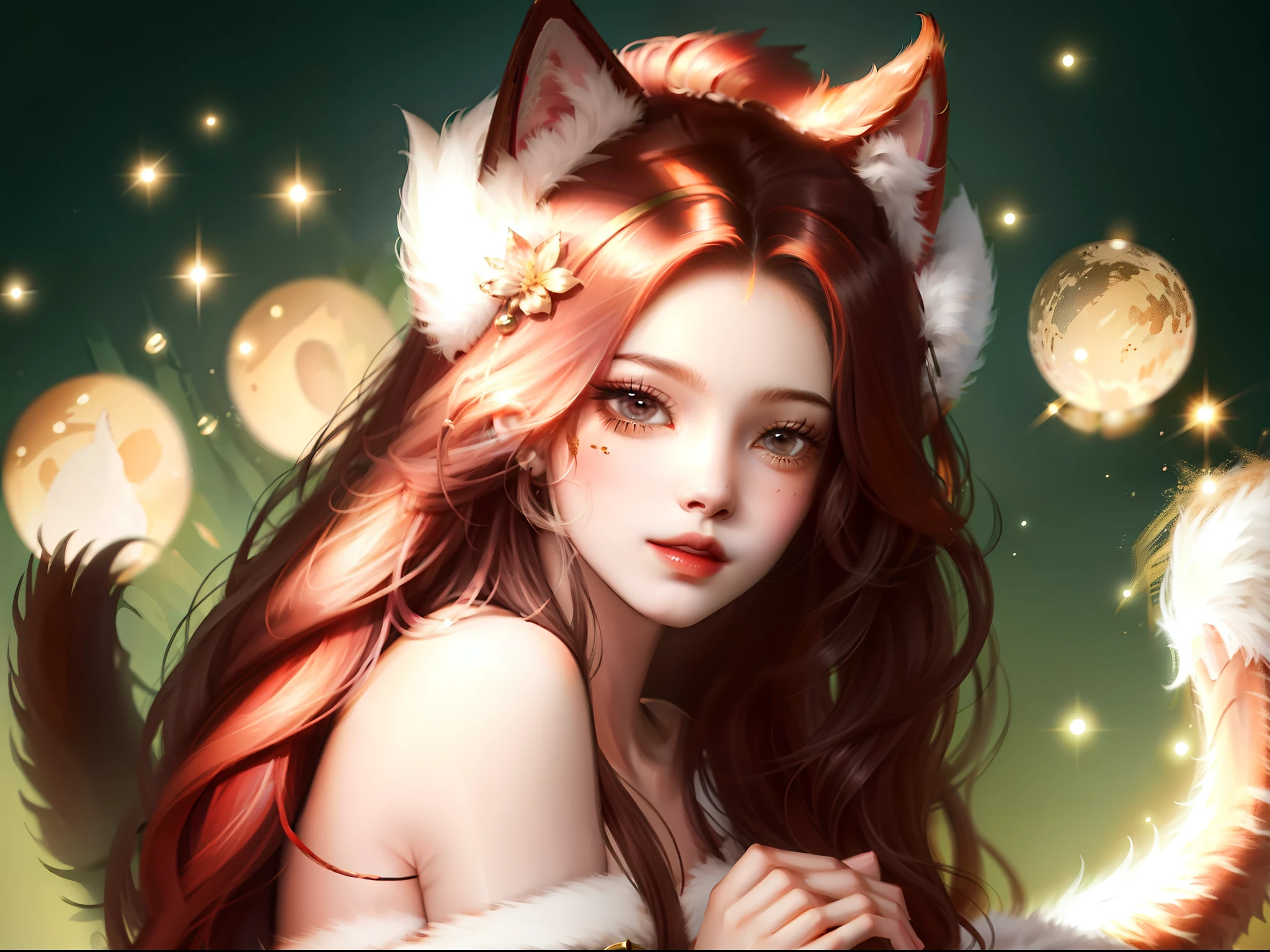 Furry cute beautiful with a tail cat