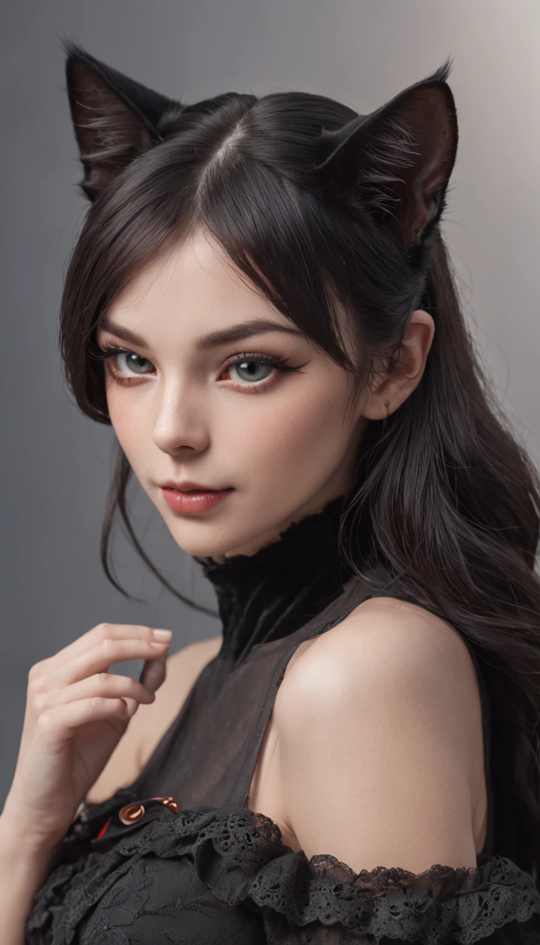 black cat、cartoon、illustratio
