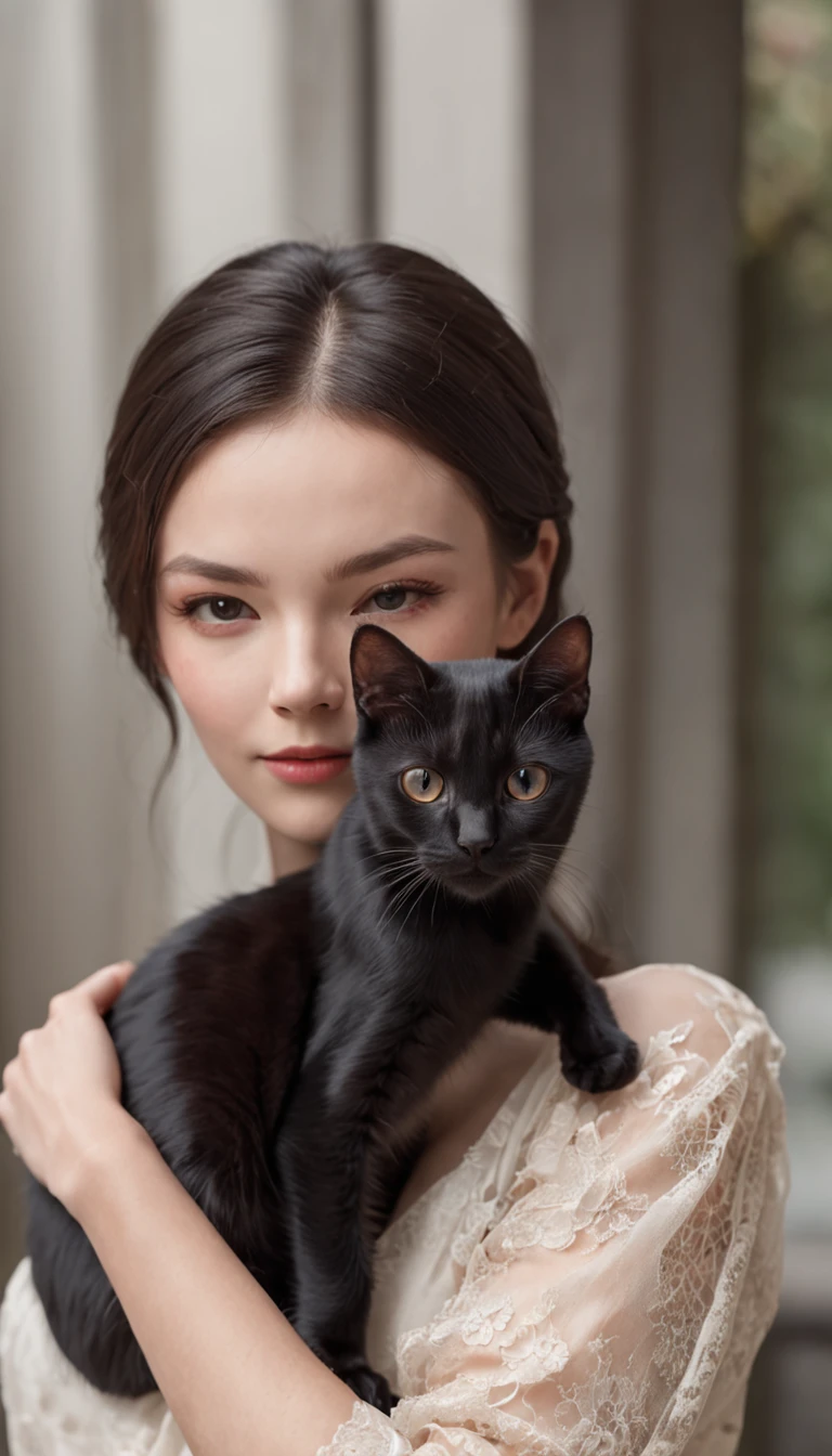 black cat、cartoon、illustratio