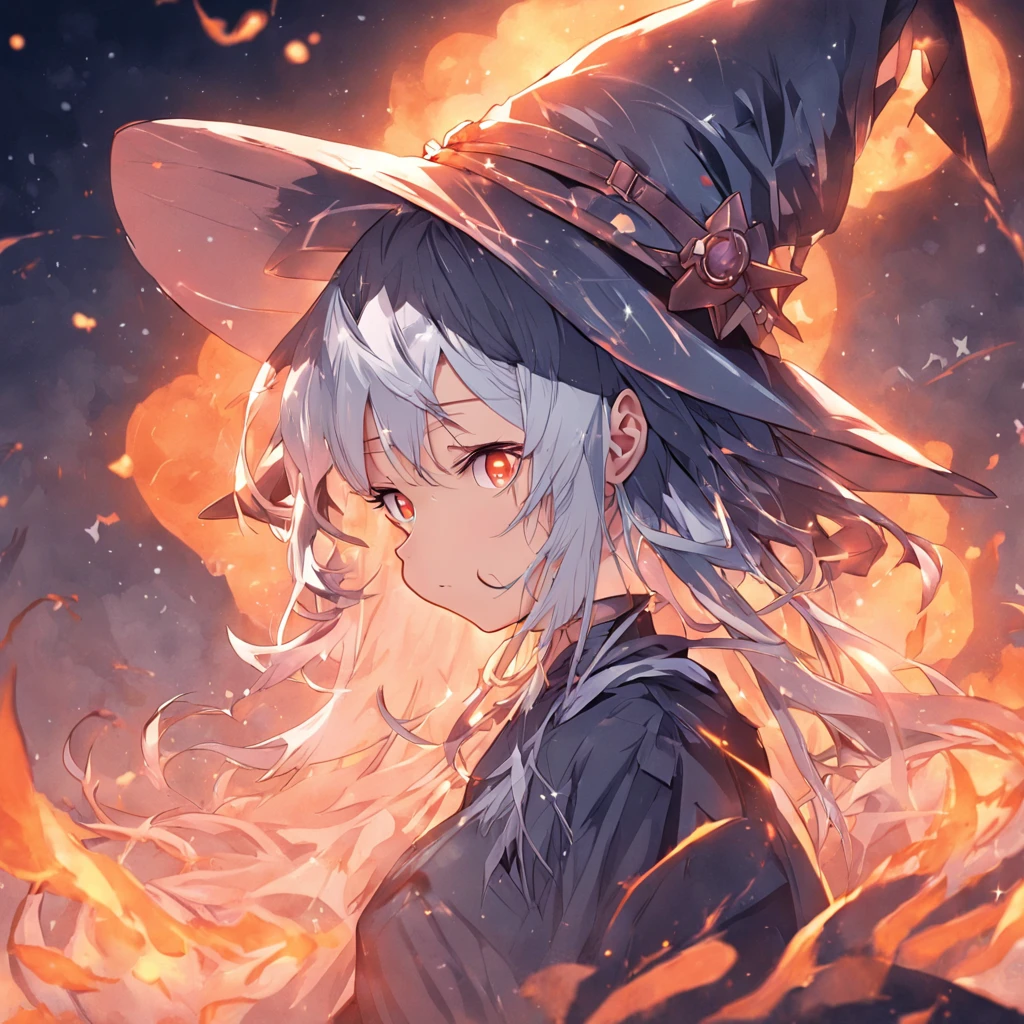 girl, kemono, furry, Witches, Fire magic,