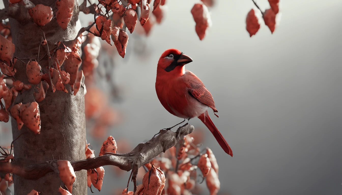 a Phaeton diamond bird that is in a tree is the main protagonist Natural realistic rendering, fotorrealista altamente detallado, render fotorrealista, Arte conceptual fotorrealista, Render hiper real, Renderizado 3D realista rojo, Aves f CGsociety, Imagen fotorrealista, fotorrealista altamente detallado, Renderizado detallado hiperrealista, Imagen detallada fotorrealista, Red bird, super detailed render, Renderizado de alta calidad