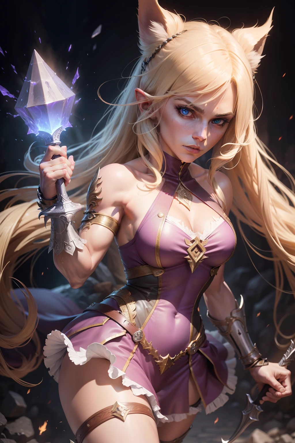 blond dagger character  from dungeons and dragons, lean muscles, DnD, in the style of realistic and hyper-detailed renderings,dungeons and dragons, 8k, detailed eyes, perfect eyes, epic , dramatic , fantastical, full body , intricate design and details, dramatic lighting, hyperrealism, photorealistic, cinematic, 8k, detailed face, Dramatic photo,epic photo, whole body,barbarian,