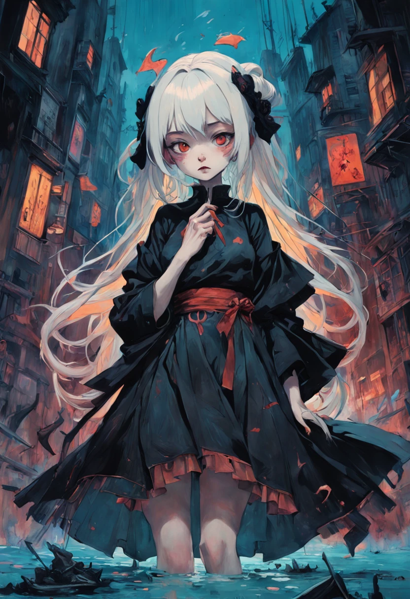 Woman sketching in a artbook, drawing. In the style of Adrian Ghenie, Esao Andrews, Jenny Saville, Edward Hopper, surrealism, Dark Art par James Jean, Takato Yamamoto, Minimalisme inkpunk. Dans le style Tim Burton. NeoGothic.