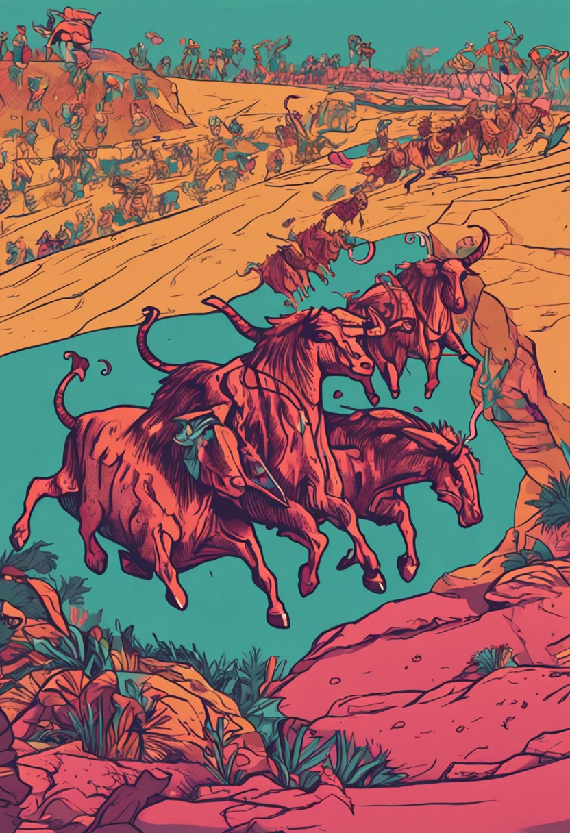 Mythical creatures, Author:Sislav Beczinski and Vincent Van Gogh, album cover, romantic, Surrealism, of the future ,devil, coral, Wizard, dark forest