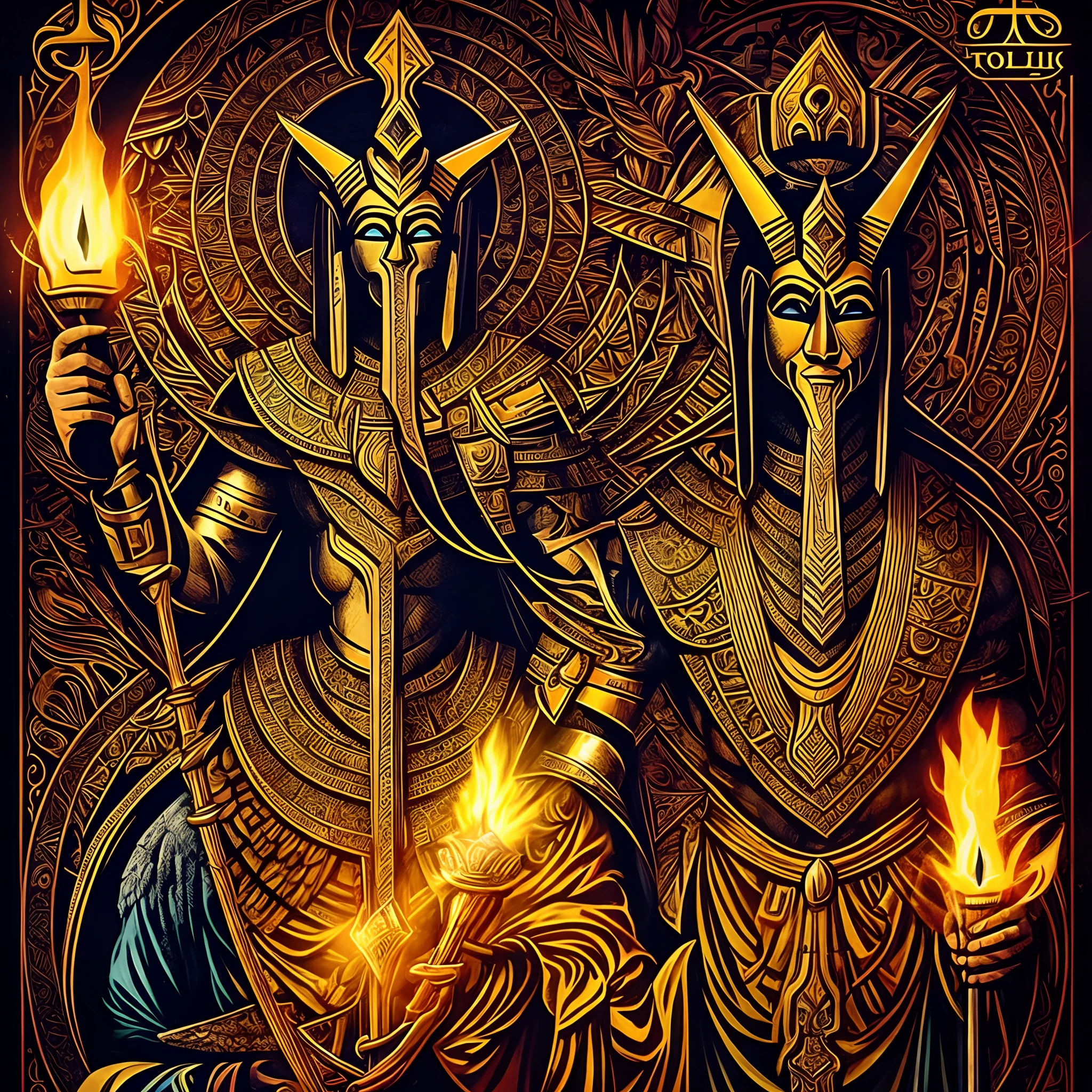 alta calidad, Osiris — The God of the Afterlife, muerte, and resurrection. Artes de salpicaduras, Aesthetics for T-shirt design, Altamente detallado, tono oscuro