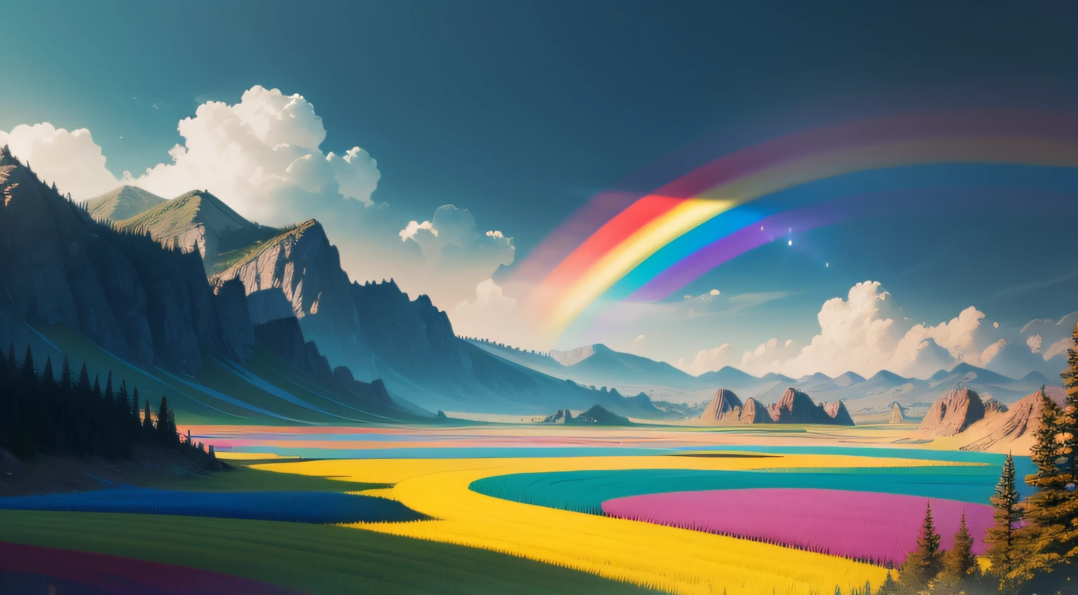 rainbow landscape