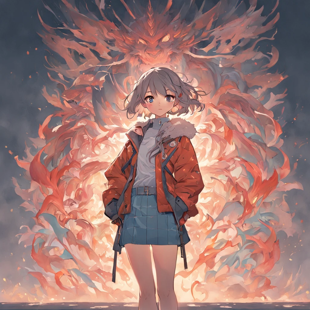 (White background:1.4),(a girl in a short skirt and jacket, full body character sheet, full body illustration, behance hd, full body drawing, detailed full body concept, official character illustration),(Chinese illustration:1.3,paper art:1.3, Quilted paper art:1.2),( reasonable design, Clear lines, High sharpness, Best quality, Very detailed, Masterpiece, movie light effect, 4K )
