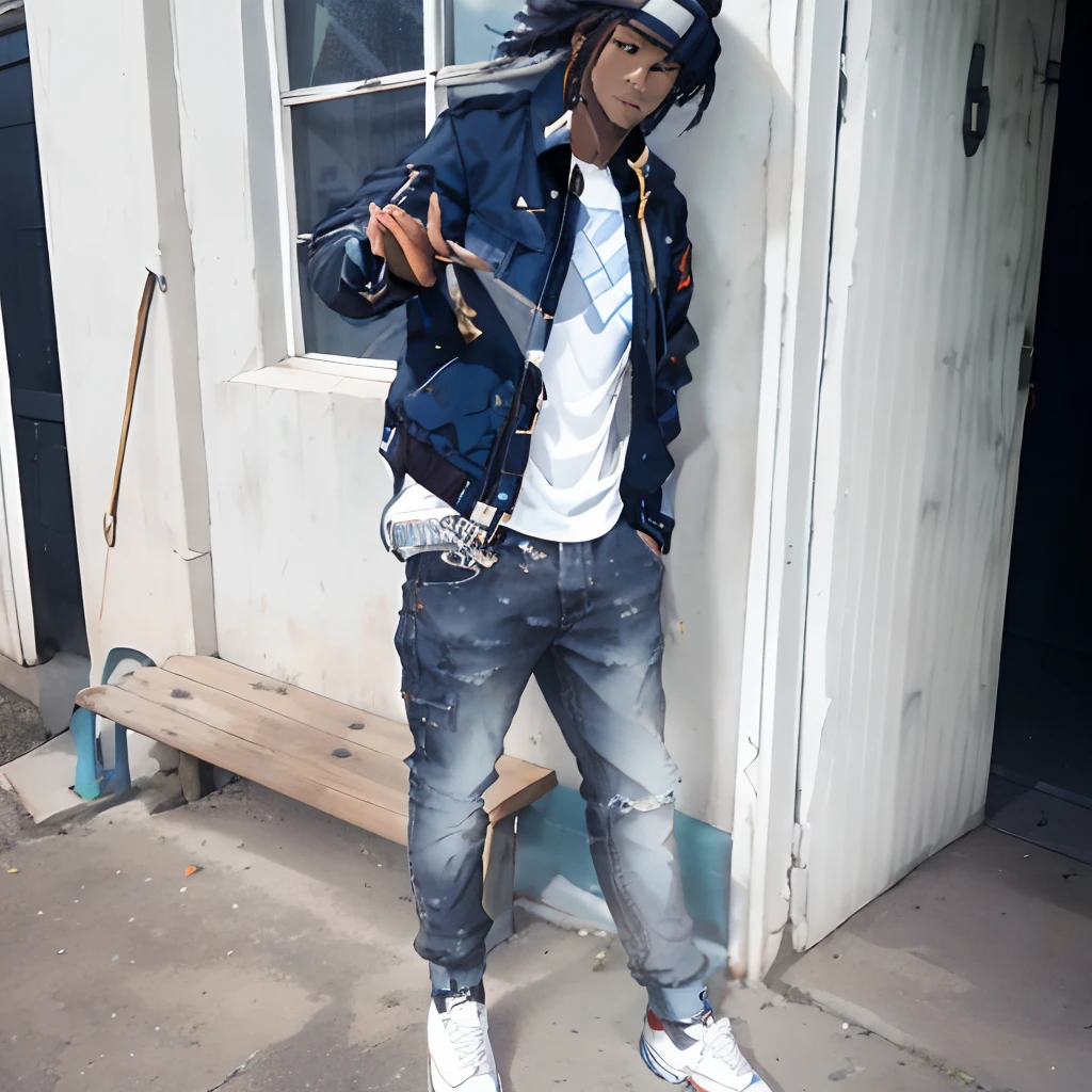 there is a man standing in front of a building with a jacket on, with a cool pose, looking heckin cool and stylish, sakuga gunplay, in style of davey adesida, taken in the early 2020s, cool pose, photo shoot, modelling, mongezi ncaphayi, stylish pose, fullbody shot