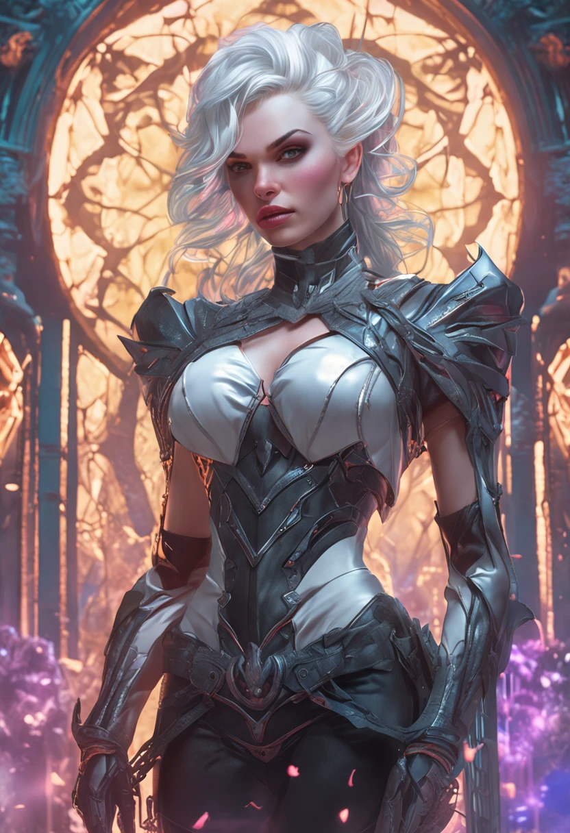 an ice goddess with white hair and lightnings arround her, black lace , full body, nice perfect face with soft skinice perfect face, riding a motorcycle, concept art portrait by greg rutkowski, artgerm, hyperdetailed intricately detailed gothic art trending on artstation triadic colors, fantastical, intricate detail, splash screen, complementary colors, fantasy concept art, 8k resolution, deviantart masterpiece, oil painting, heavy strokes,