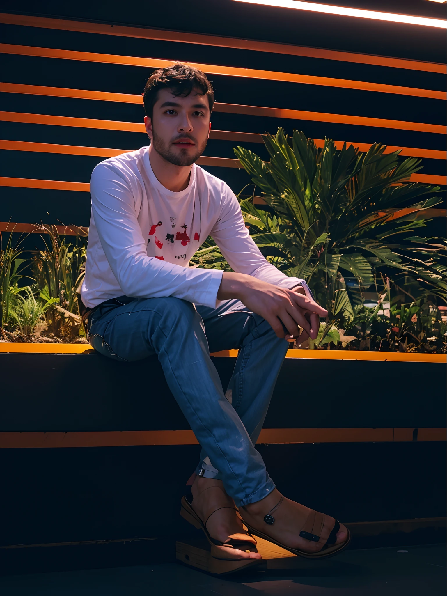 Change background, night light, real face, change shirt style