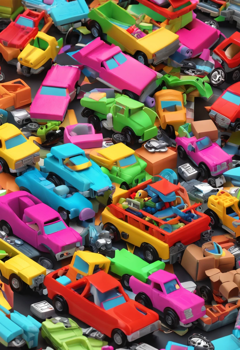 Excitement, Adventure, Wake up, Day, Bed, Toy box, Plush friends, Colorful cars, Building blocks, Open, Face, Surprise, Confusion, Empty box, Favorite toys, Gone.