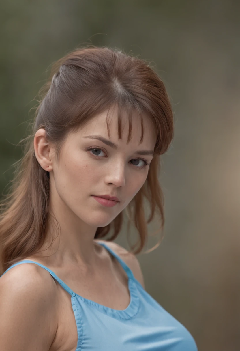 arafed woman in a blue shirt and white bikini, nan woods, from china beach, linda wilder, from police academy 2 (1985), ripley scott, female marty mcfly, nurse girl, angie glocka, digitally remastered, close portrait, profile picture, portrait sabrina lloyd, nurse, laura palmer, olivia newton-john, Cherry White in "China Beach", 1989