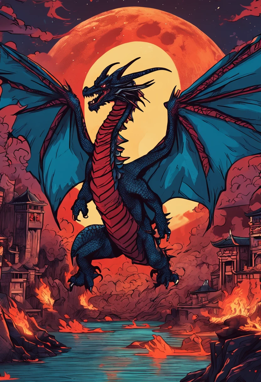 book cover, dragon in the middle of a circle