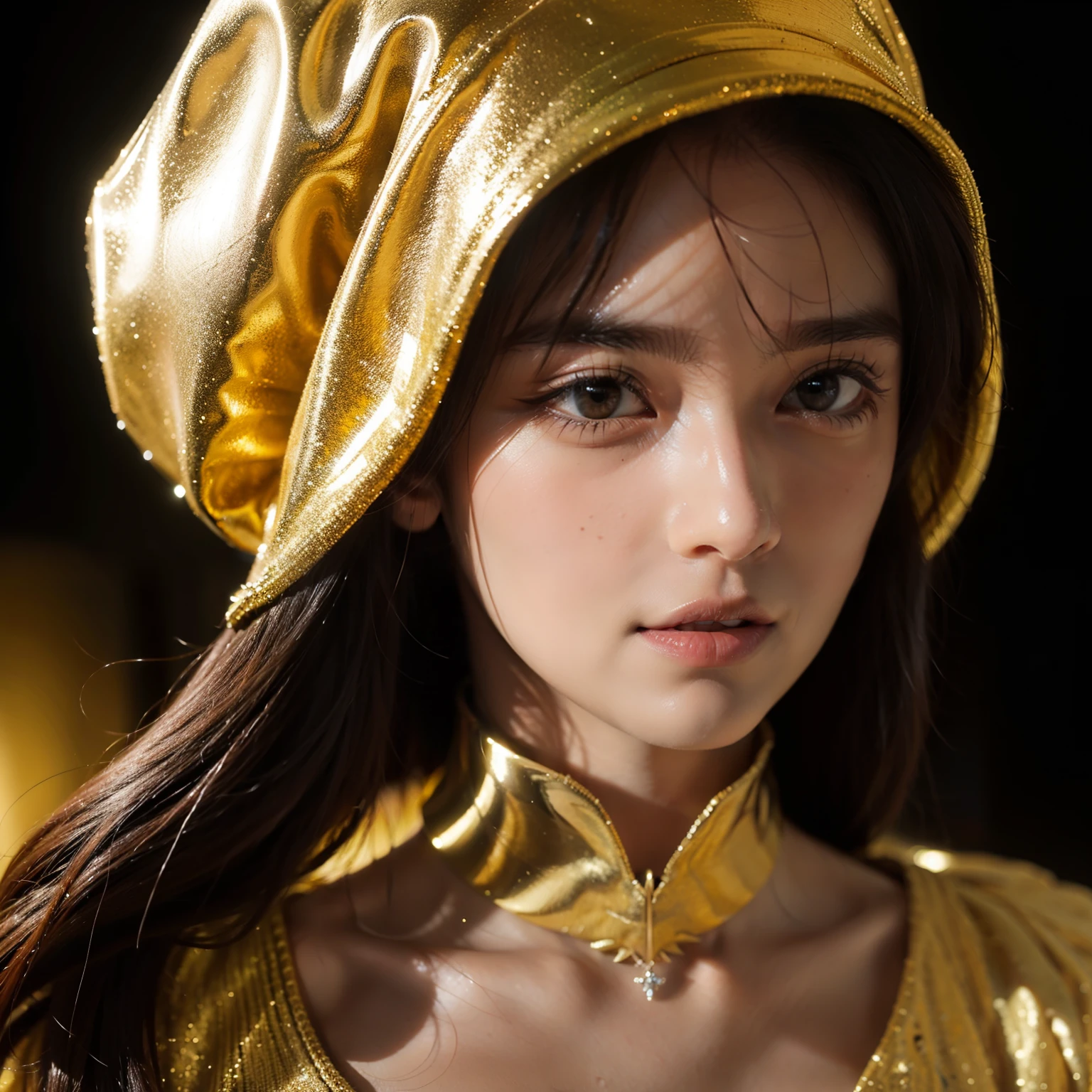 NSFW,highest quality,excellent details,ultra high resolution,1 Japan girl, smile,Thin type,white and golden arab costume,light blue lace cloak,long sleeve,veil,hair ornaments,necklace,No panties,shaved pussy,fold your arms behind your head,I can see the side,desert,desert Climate,blue sky,camel claw