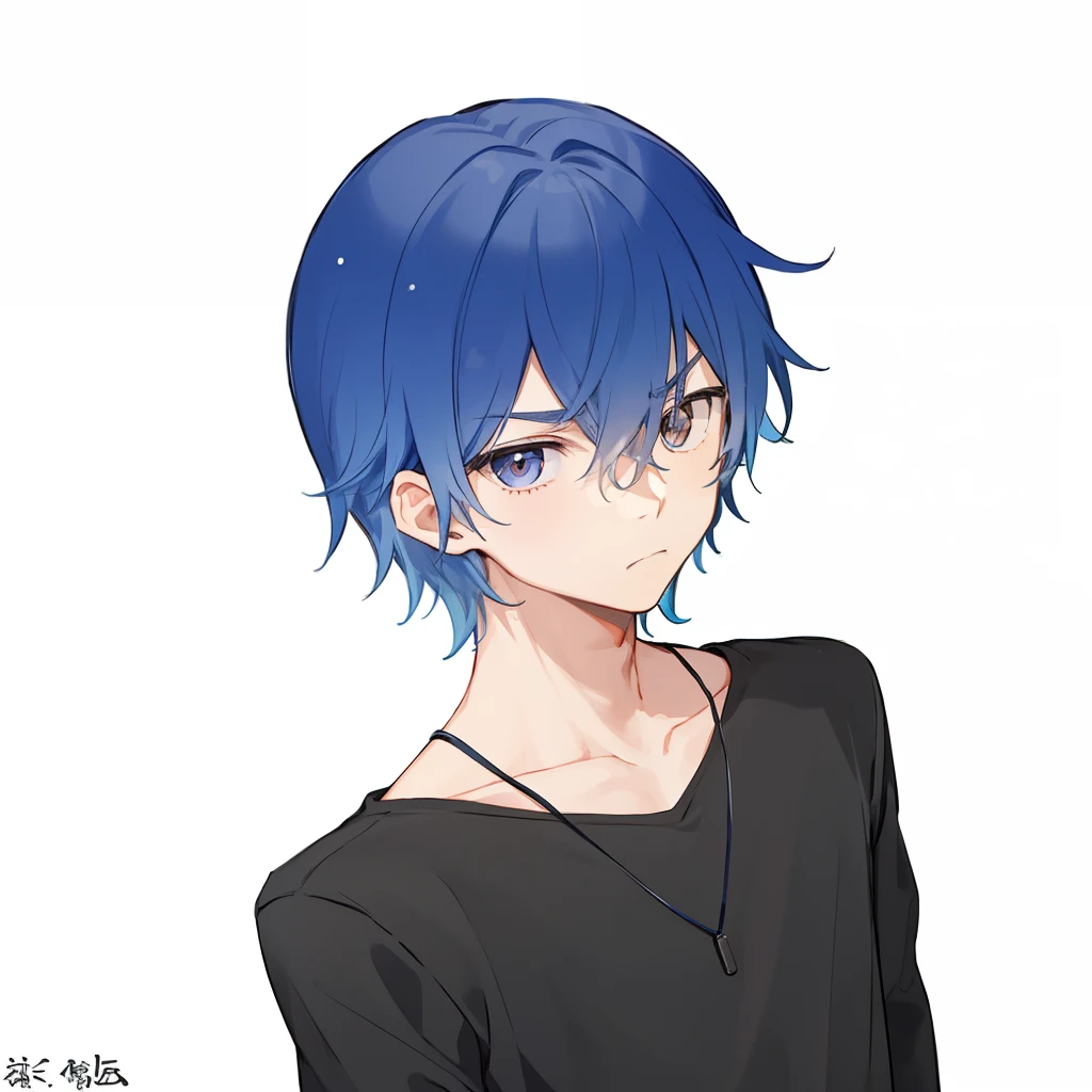 1 boy、masculine, light frown, holding a bass guitar