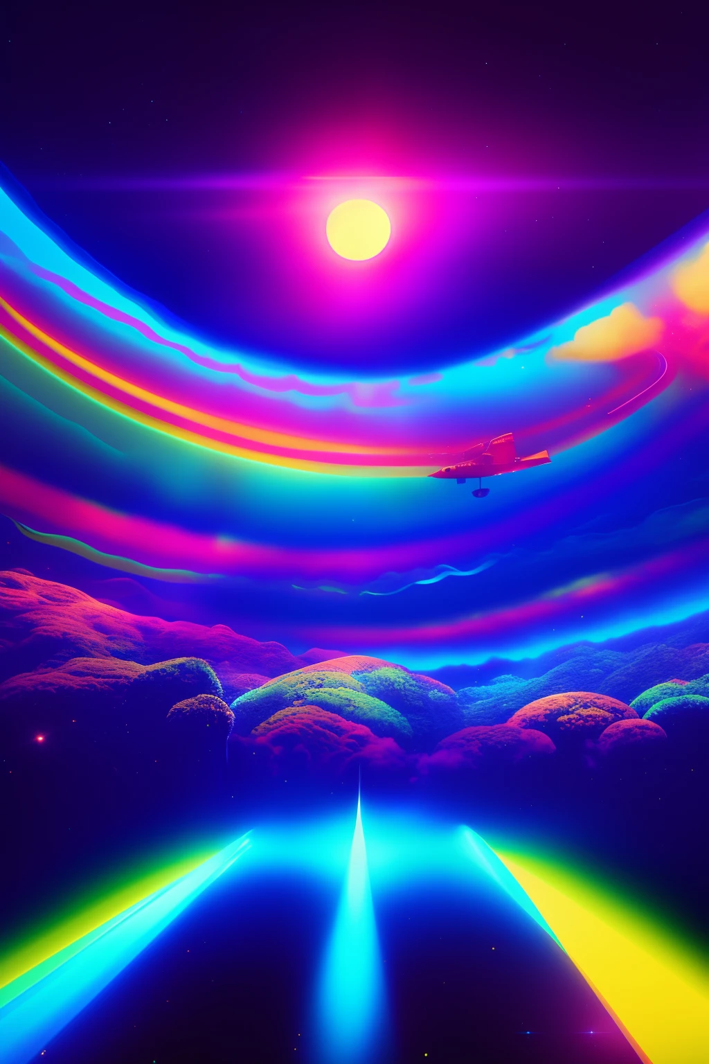 Beatles in a psychedelic submarine, concept art 4k, chaos