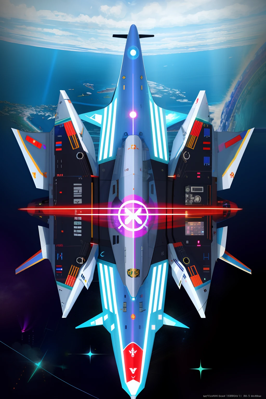 Peace sign on a psychedelic submarine, concept art 4k, chaos