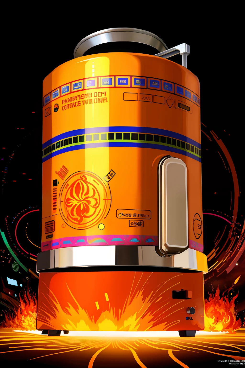 psychedelic toaster, concept art 4k, chaos
