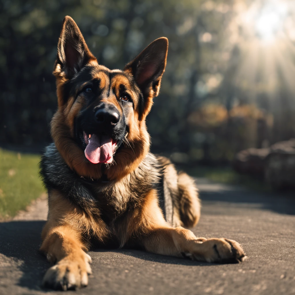 (((Create a masterpiece of a German shepherd))) com fundo preto, profesional lighting, 8k