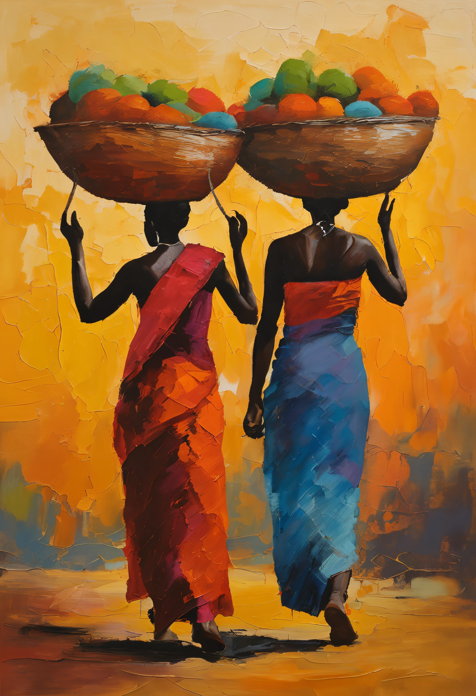 beautiful ethiopian women carrying pot on her head