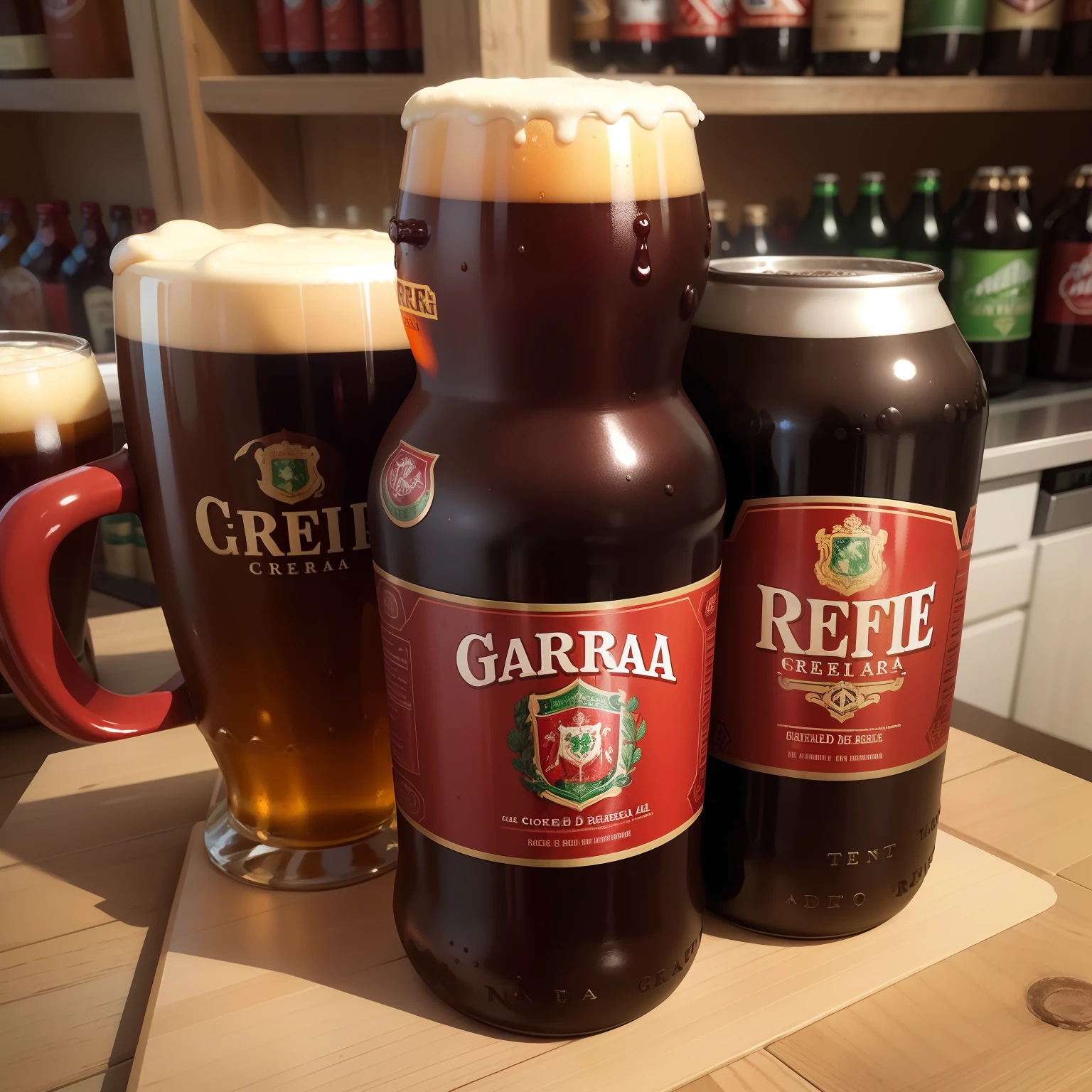Garrafa de cerveja irish Red Ale