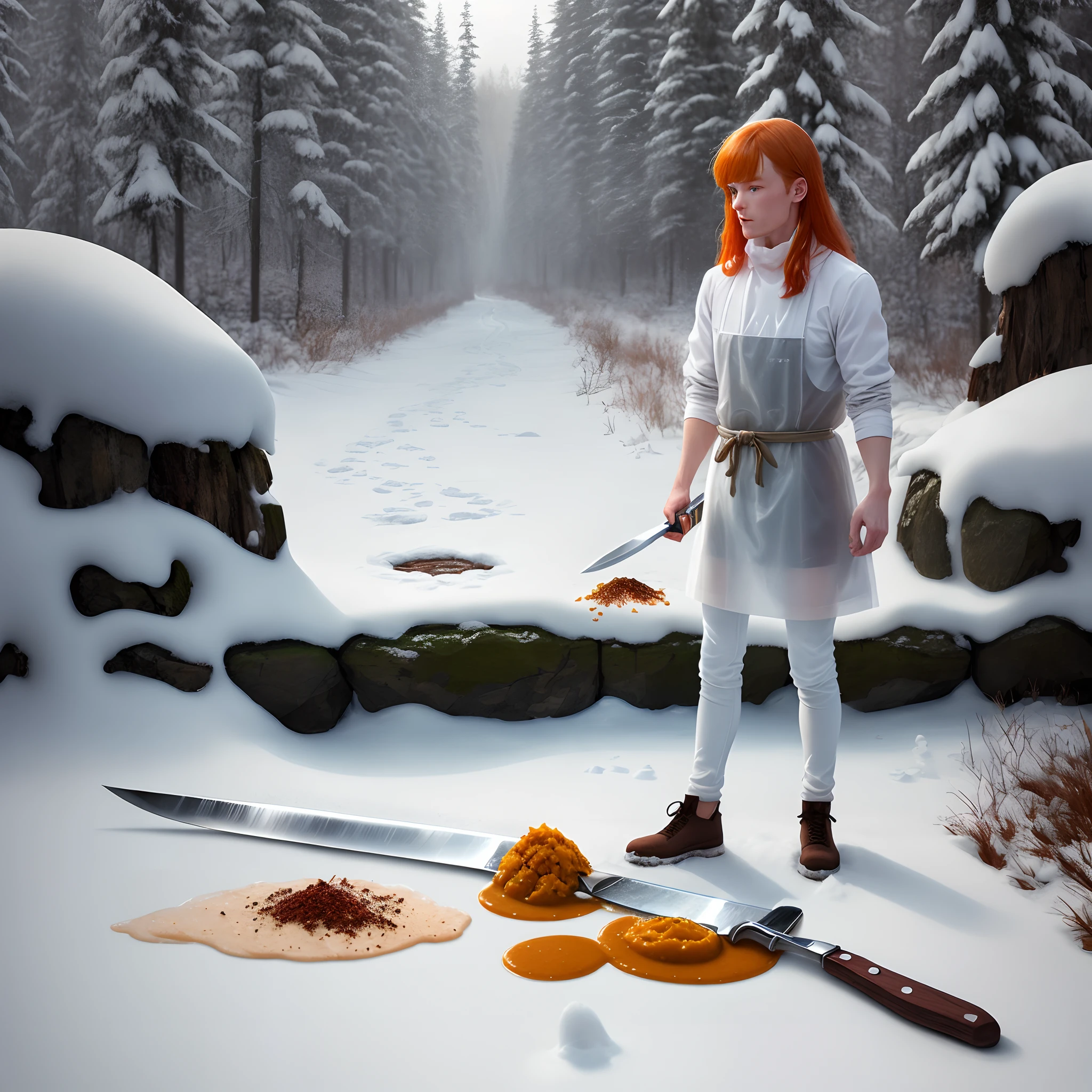 Ginger puree，Knife in the snow，Real Human，ssee-through，