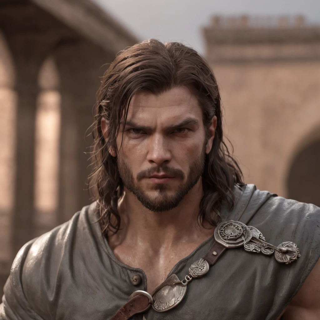 (Professional 3D rendering:1.3) de (Realistic:1.3) Foto de arte mais bonita do mundo,Features soft, bright male heroes, ((Epic hero fantasy rough muscular man wet hero angry look long hair short beard and fierce expression in dynamic pose, fantastic location, majestoso ambiente desordenado)), corpo inteiro 8k unidade render, action shot, poros da pele, very dark lighting, sombreamento pesado, circunstanciado, Rosto detalhado, (vibrante, fotogrdeia realista, Realistic, Dramatic, Escuro, foco nítido, 8k), (Old leather clothes damaged by bad weather:1.4), ((((Use peles)))), (intrincado:1.4), decadente, (altamente detalhado:1.4), pintura digital, rendering by octane, art stations, Conceito-Arte, liso, foco nítido, illustration, germe da arte, (Loish:0.23), Wlop Ilya Kuvshinov, e Greg Rutkowski e Alphonse Mucha Gracias, (global ilumination, studiolight, Light Volumetric), chuva forte, floating particles, patife, fantasia, Onze, corpo inteiroesbian, ((Fundo escuro e antigo da cidade:1.3)),CGSesociedade,art stations