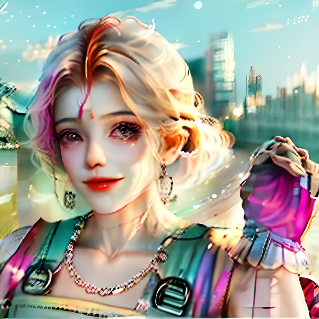 8K, Best quality, Masterpiece:1.2), (Realistic, photo-realistic:1.37), Ultra-detailed, 1 girl, full bodyesbian, Outdoors, (Adjust hair:1.5) Office Lady, alphalayers, high-heels, Beautiful earrings, Cute, Solo, Beautiful detailed sky, (Smile:1.15), (Closed mouth), Breasts medium，Naked, Beautiful detailed eyes,(Short hair:1.2), Floating hair NovaFrogStyle,