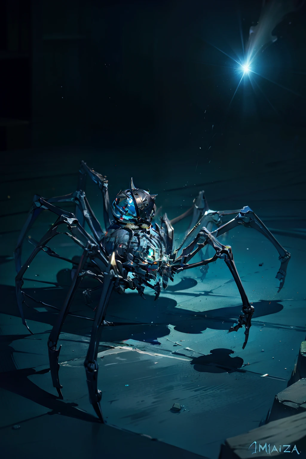 Imagine a monstrous spider of gigantic dimensions, com um corpo coberto por um exoesqueleto reluzente de diamante negro. Sua cor preta imponente contrasta com a luz, criando um efeito de brilho sutil e misterioso.
The spider's legs are long and agile, cada uma equipada com garras afiadas que deixam marcas profundas por onde passam. She is able to move deftly and quickly, Desafiando a gravidade enquanto escala paredes e tetos.
Their fangs are long and curved, dripping a deadly poison capable of paralyzing its victims instantly. Seus olhos brilham com uma intensidade sinistra, revelando sua natureza predadora.
Despite his terrifying appearance, This monstrous black diamond spider is a symbol of power and mystery. She is a unique and feared creature, que espreita nas sombras, Waiting for your next prey
