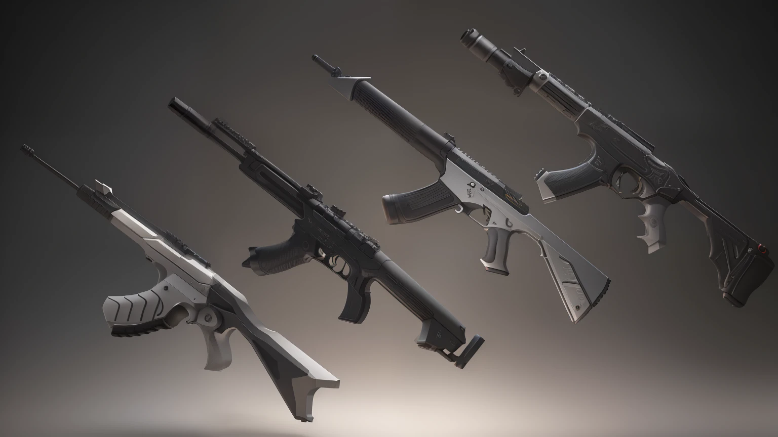 masterpiece, best quality, octane render, hdr,
no humans, simple background, black background, grey background, depth of field, gradient background, silver, intricate detail, (gun),