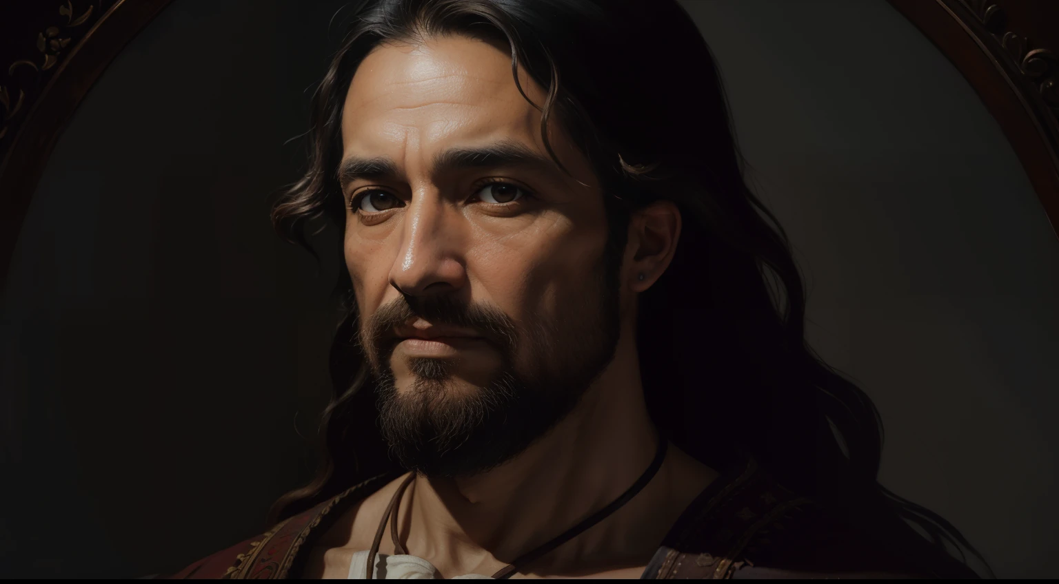 Um belo retrato realista ultra-fino de Jesus, O Profeta, um homem 35 anos morena hebraica, cabelos castanhos curtos, barba marrom longa, com, Ajudando Pessoas , wearing long linen tunic closed on the breast part, em vista frontal, corpo inteiro, biblical, Realistic,by Diego Velázquez,Pedro Paulo Rubens,Rembrandt,Alex Ross,8k, arte conceitual, fotorrealista, Realistic, illustration, oil painting, Surrealismo, hiper-realista, Ajudando Pessoas , arte digital, Estilo, Aquarela