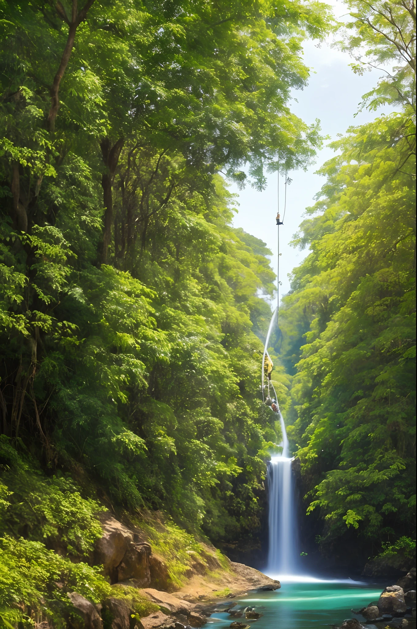 obra-prima, melhor qualidade, alta qualidade, papel de parede 8k extremamente detalhado da unidade CG, uma cena encantadora e sonhadora de incerteza. Uma floresta tranquila com um riacho, cercado por vida selvagem. Jaguar drinking water, Snake hanging from tree, digital illustation, intrincado, trend, pastels colors, oil-painting, fotografia premiada, Bokeh, profundidade de campo, HDR, flor, chromatic aberration, fotorrealista, extremamente detalhado, trending on ArtStation, trend at CGSociety, intrincado, alto detalhe, Dramatic, arte no meio da jornada