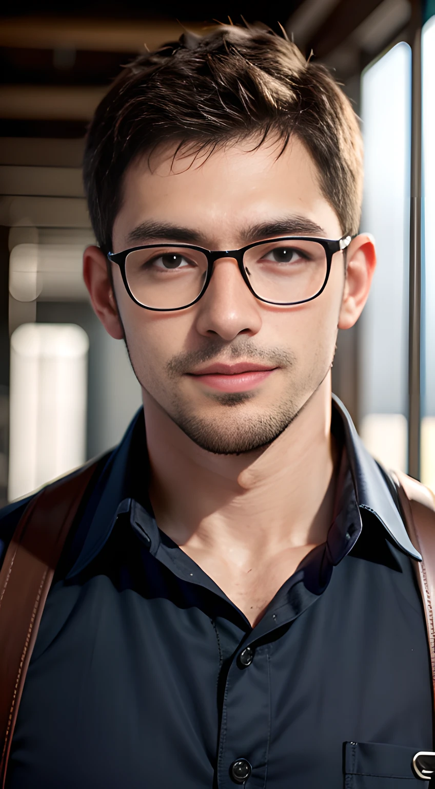 ((Men only)), (head shot), (face only), (handsome muscular man in his 20s), (Chris Redfield), (blue glasses), (big smile), (detaile: 1 in 1), Natural muscles, HIG quality, beautidful eyes, (Detailed face and eyes), (Face、: 1 / 2), Noise, Real Photographics、... .................................................................................................................PSD, Sharp Focus, High resolution 8K, realisitic & Professional Photography, 8K UHD, Soft lighting, High quality, Film grain, FujifilmXT3